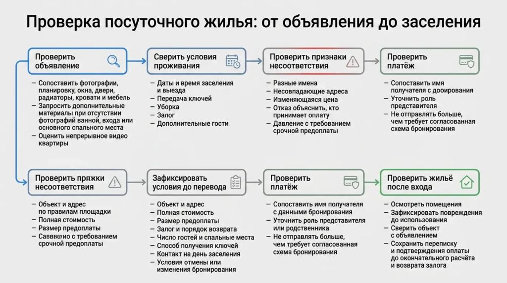 Проверка посуточного жилья: от объявления до заселения